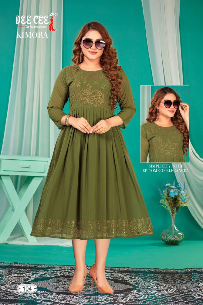 Kimora By Deecee Plain Designer Georgette Kurti Wholesale Market In Surat
